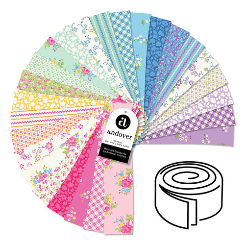 Beloved Blossoms - 2.5 Inch Strip Roll - 40 Cuts Each