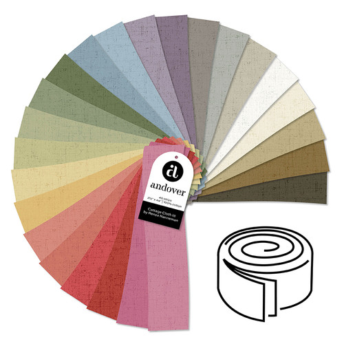 Cottage Cloth III - 2.5 Inch Strip Roll - 40 Cuts Each