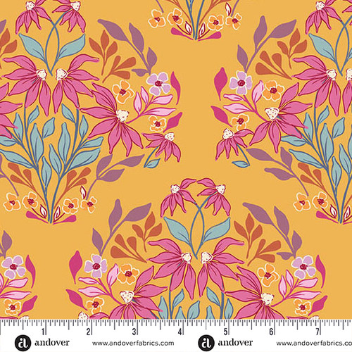 Sunset Cottage by Stephanie Organes Sunset Meadow Yellow