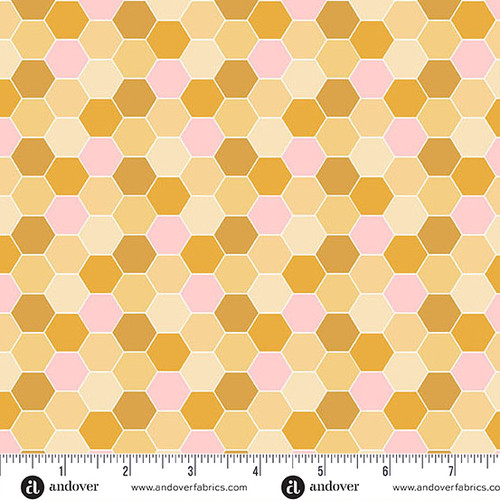 Sunset Cottage by Stephanie Organes Hexie Blossom Yellow