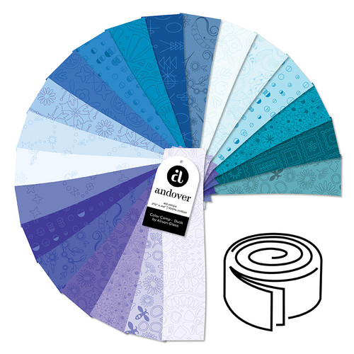 Color Camp - Dusk - 2.5 Inch Strip Roll - 40 Cuts Each