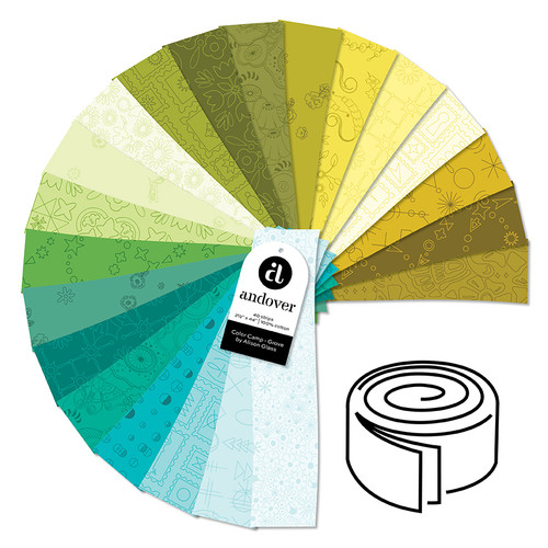 Color Camp - Grove - 2.5 Inch Strip Roll - 40 Cuts Each