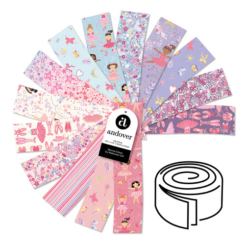 Dance Class  -2.5 Inch Strip Roll - 40 Cuts Each