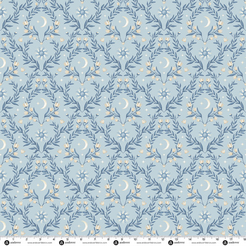Midnight Garden by Stacie Mar Lunar Flourish Misty Blue