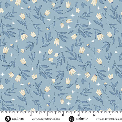 Midnight Garden by Stacie Mar Midnight Bloom Steel Blue