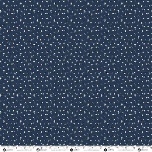 Midnight Garden by Stacie Mar Moonlit Petals Navy Blue