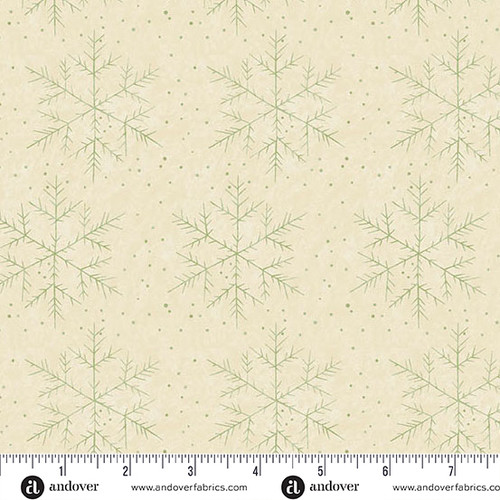 Snow Flurry by Laundry Basket Quilts Snowflake Cream