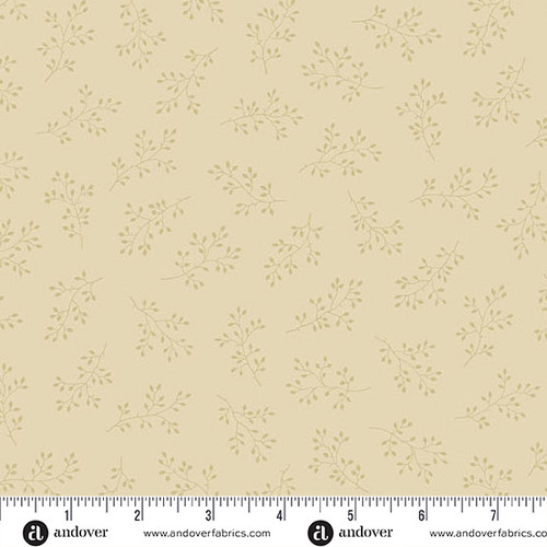Snow Flurry by Laundry Basket Quilts Olive Branch Cream