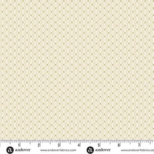 Snow Flurry by Laundry Basket Quilts String of Lights Cappuccino