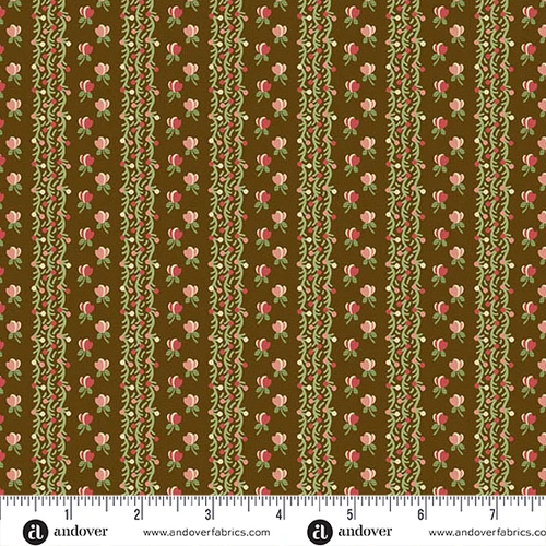 Jingle Bell by Laundry Basket Quilts Fairy Lights Dark Chocolate