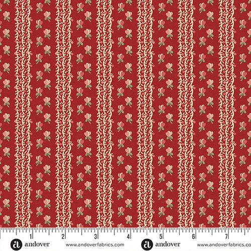 Jingle Bell by Laundry Basket Quilts Fairy Lights Cranberry