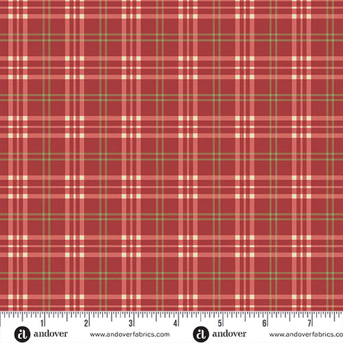 Jingle Bell by Laundry Basket Quilts Pajama Plaid Cranberry