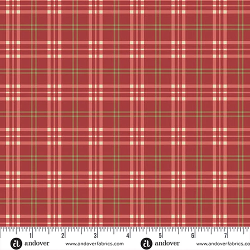 Jingle Bell by Laundry Basket Quilts Pajama Plaid Cranberry