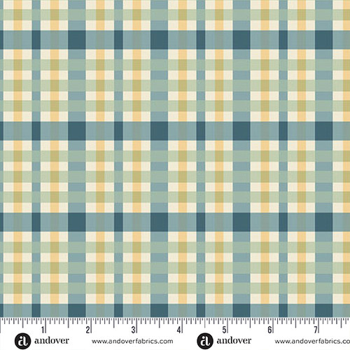 Sparrow Falls by Michael Nardi Check Teapot Blue