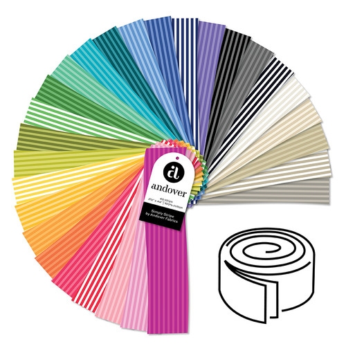 Simply Stripe - 2.5 Inch Strip Roll - 40 Cuts Each