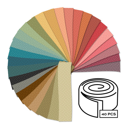 Square Dance - 2.5 Inch Strip Roll - 40 Cuts Each