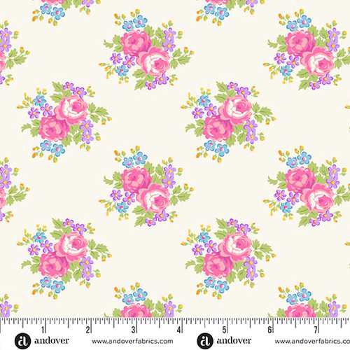 Beloved Blossoms by Andover Fabrics Sweet Blooms Ivory