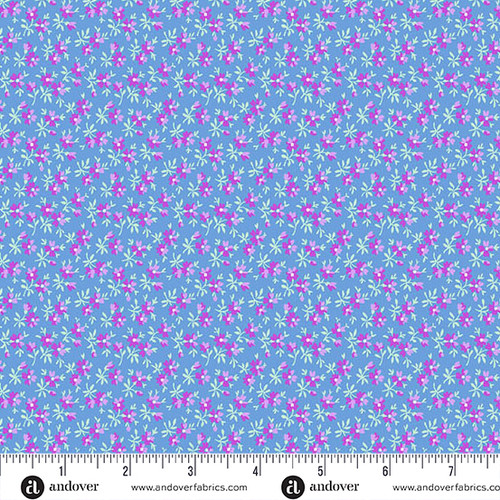 Beloved Blossoms by Andover Fabrics Meadow Lapis