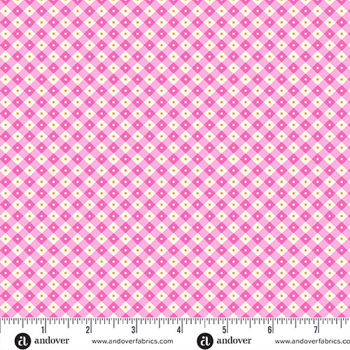 Beloved Blossoms by Andover Fabrics Checker Dot Pink