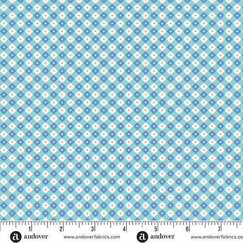 Beloved Blossoms by Andover Fabrics Checker Dot Mint