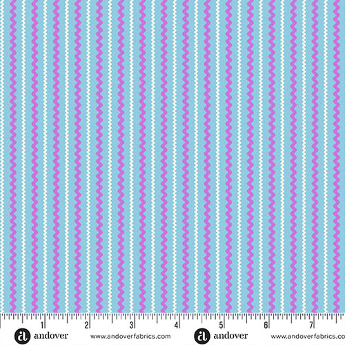 Beloved Blossoms by Andover Fabrics Rick Rack Sky