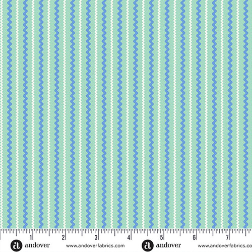 Beloved Blossoms by Andover Fabrics Rick Rack Mint