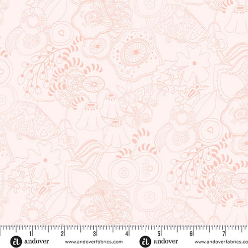 Color Camp - Sun by Alison Glass Tangle Lightest Poppy
