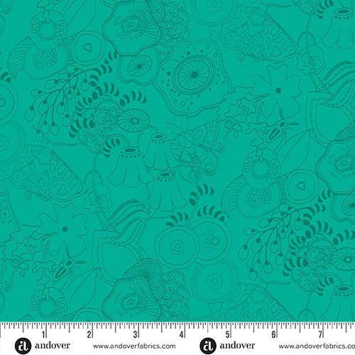 Color Camp - Grove by Alison Glass Tangle Teal
