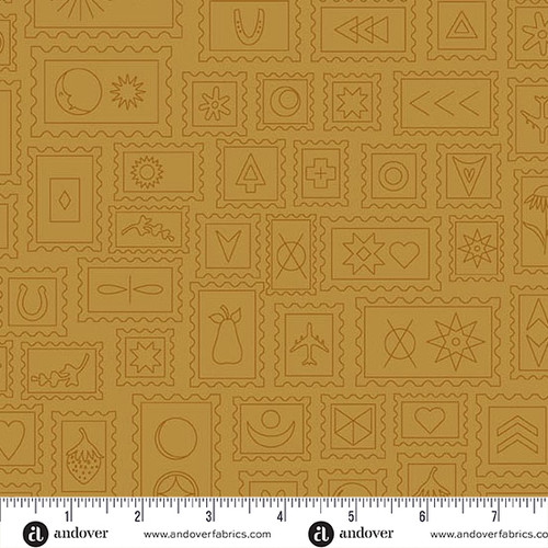 Color Camp - Sun by Alison Glass Postcard Muted Marigold