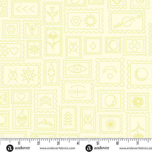 Color Camp - Grove by Alison Glass Postcard Lightest Lichen