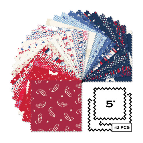 Americana - 5 Inch Square - 42 Cuts Each