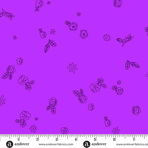 Color Camp - Bloom by Alison Glass Sprig Amethyst