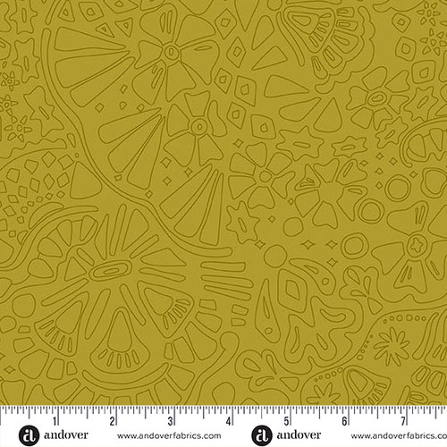 Color Camp - Grove by Alison Glass Veil Muted Gold