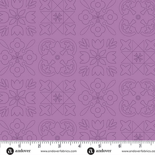 Color Camp - Bloom by Alison Glass Bandana Muted Amethyst