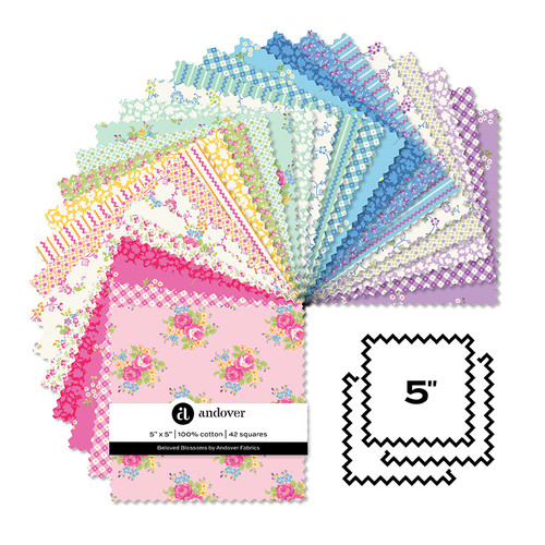 Beloved Blossoms - 5 Inch Square - 42 Cuts Each