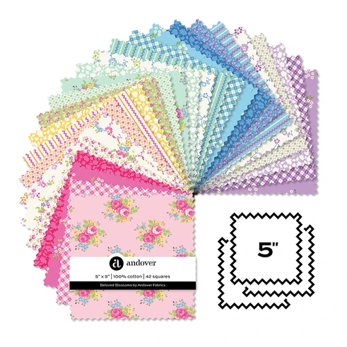 Beloved Blossoms - 5 Inch Square - 42 Cuts Each