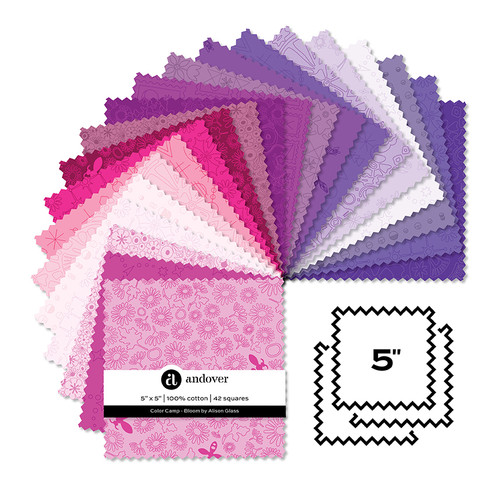 Color Camp - Bloom - 5 Inch Square - 42 Cuts Each