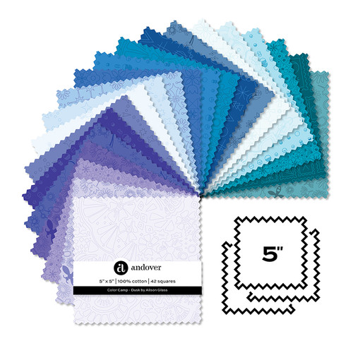 Color Camp - Dusk - 5 Inch Square - 42 Cuts Each