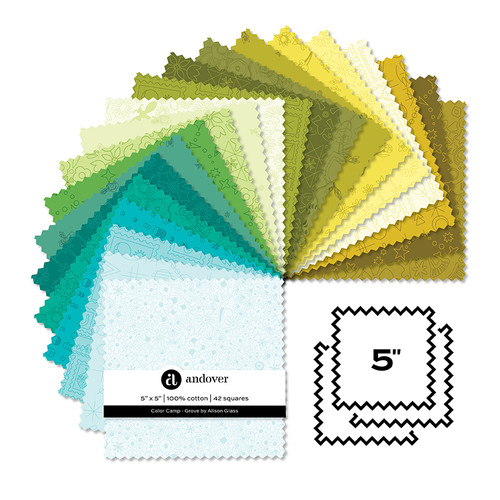 Color Camp - Grove - 5 Inch Square - 42 Cuts Each