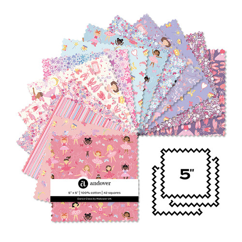 Dance Class - 5 Inch Square - 42 Cuts Each