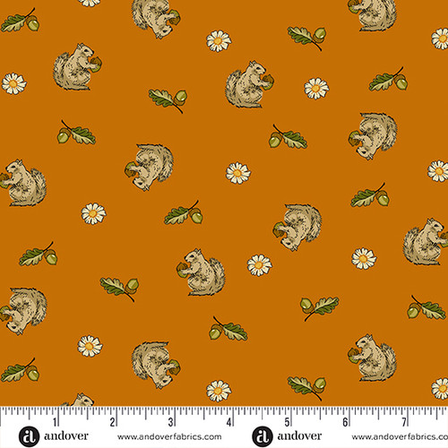 Gathering by Andover Fabrics Squirrel Pumpkin