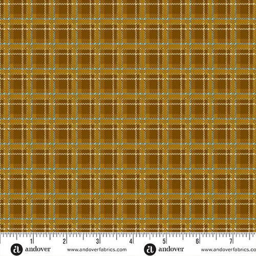 Gathering by Andover Fabrics Plaid Acorn