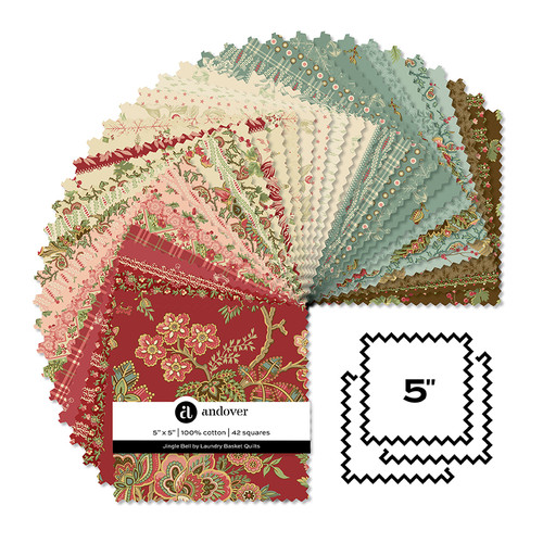 Jingle Bell - 5 Inch Square - 42 Cuts Each