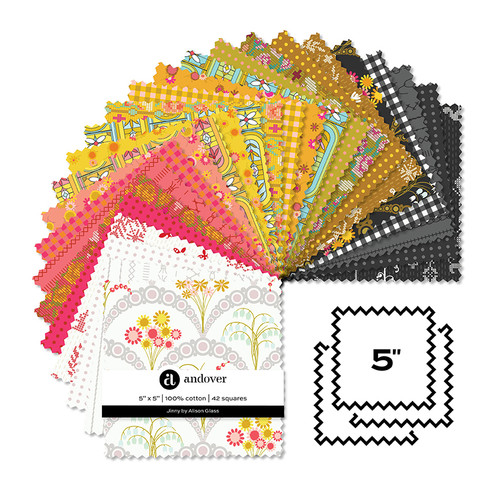 Jinny - 5 Inch Square - 42 Cuts Each