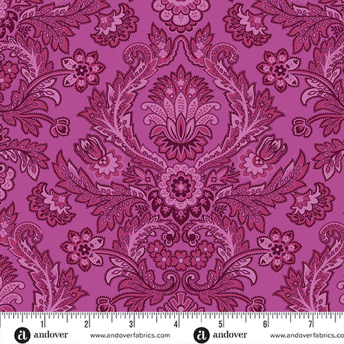 Moonlight Roses by Andover Fabrics Mirrored Medallion Pink