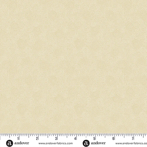 Moonlight Roses by Andover Fabrics Dot Rings Cream