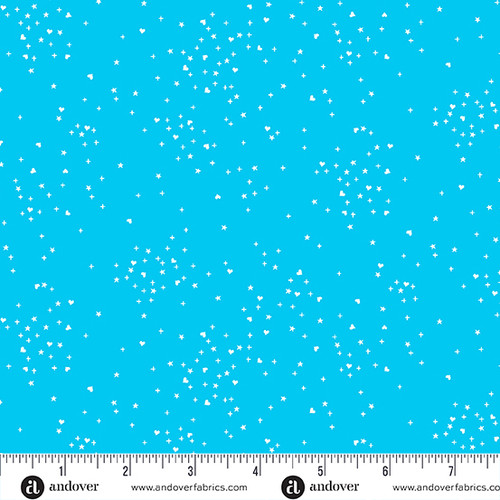Heart Stars by Andover Fabrics Heart Stars Teal