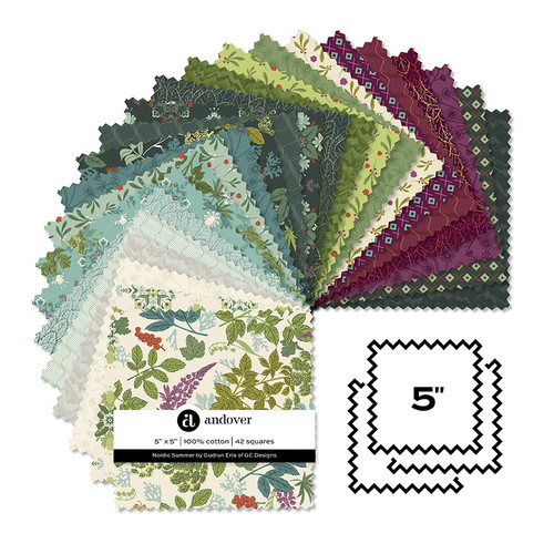 Nordic Summer - 5 Inch Square - 42 Cuts Each
