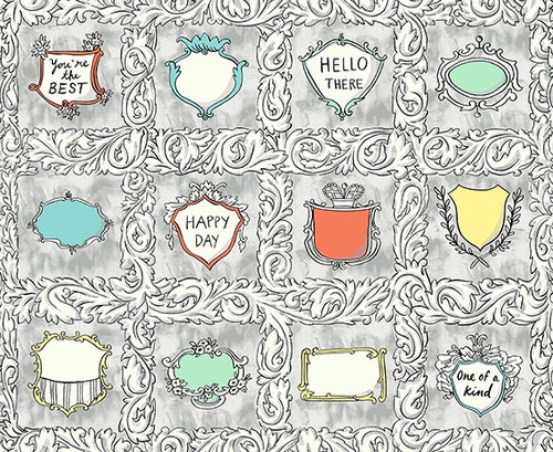 Flourish by Molly Hatch Flourish Labels (Each Label 4 x 4 Inches) Royal
