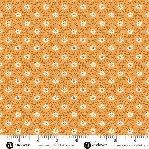 Pumpkin Licorice by Andover Fabrics Daisy Pumpkin
